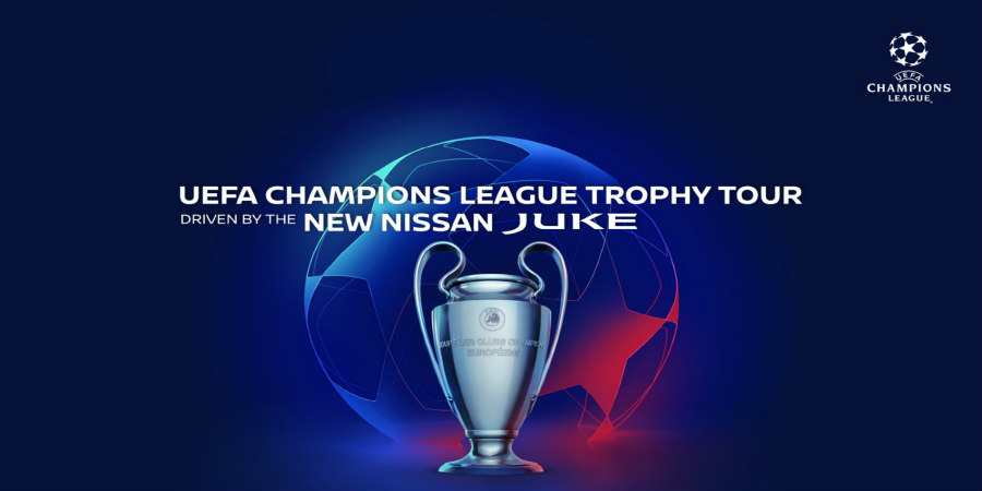 Το ολοκαίνουργιο Nissan JUKE οδηγεί την περιοδεία του UEFA Champions League Trophy 